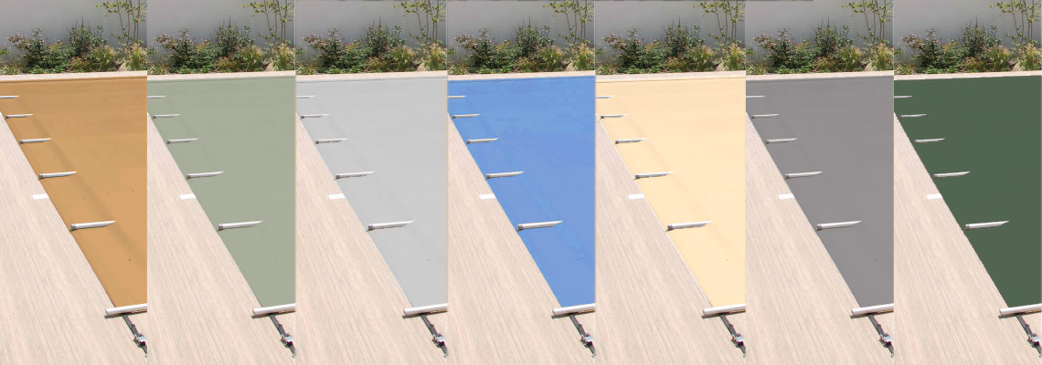 Coloris couverture de sécurité à barres pour piscine calima